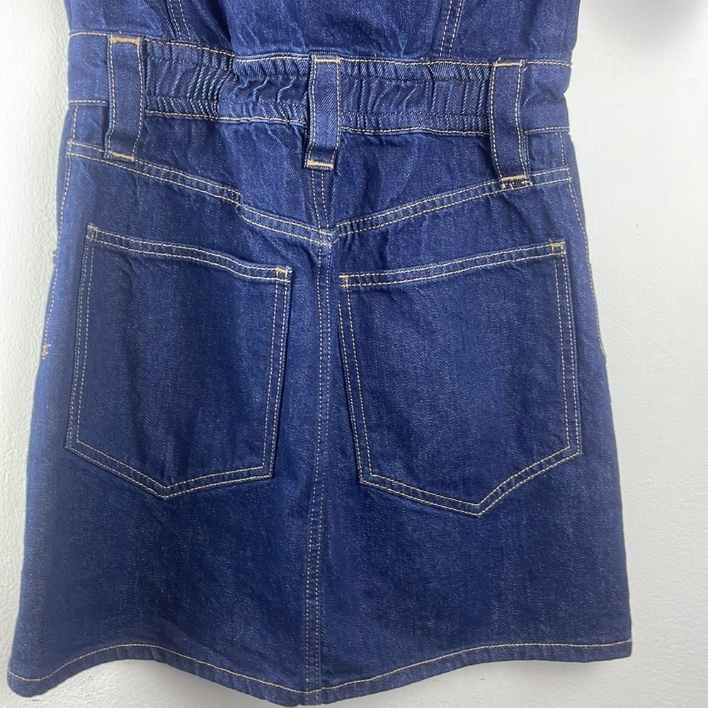 FRAME Oversized Detail Denim Mini Dress size XS - Picture 12 of 12